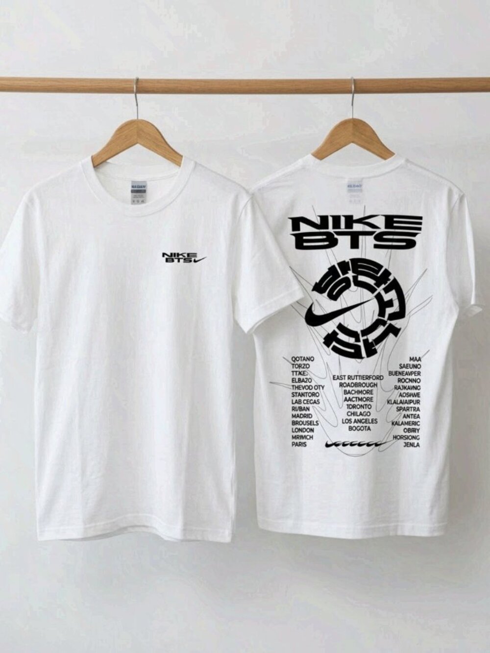 Nike x BTS Collaboration Graphic Tour T-Shirt Reprint